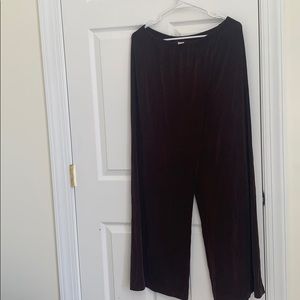 Brown Chico’s traveler wide leg pants